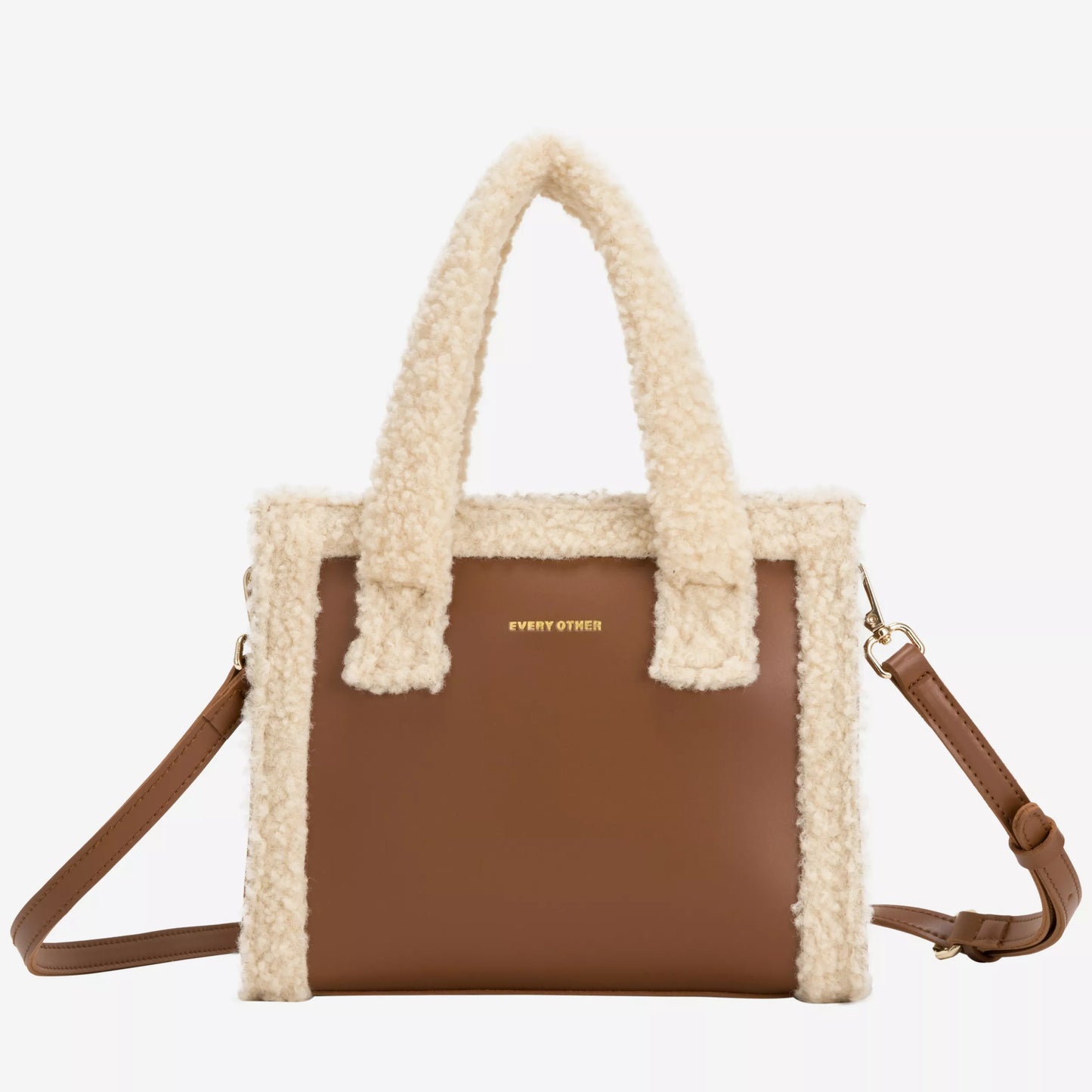 Square Shearling Grab Bag
