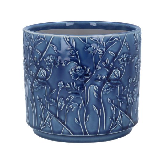 'Trailing Blooms' Glazed Stoneware Pot Cover