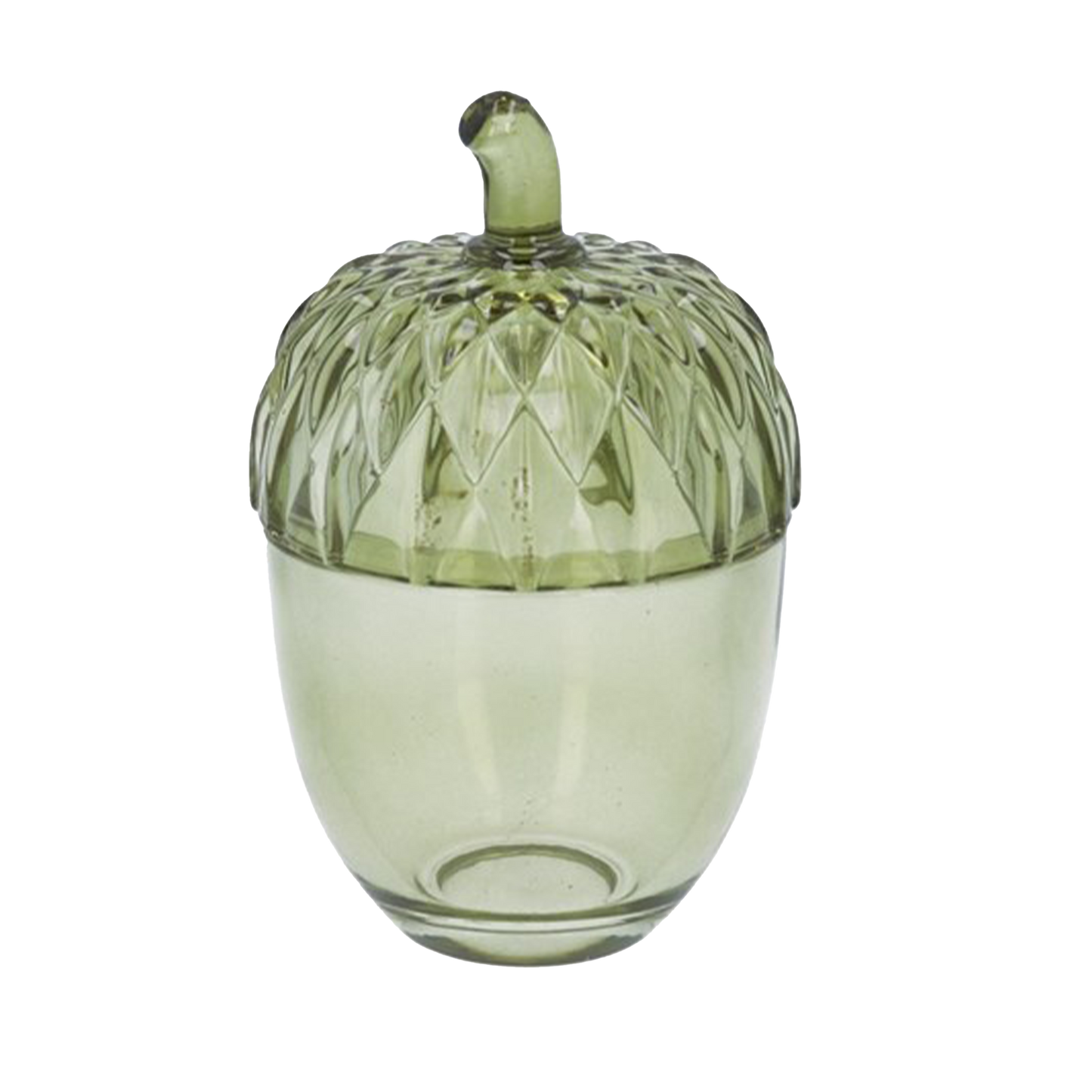 Acorn Glass Trinket Pot