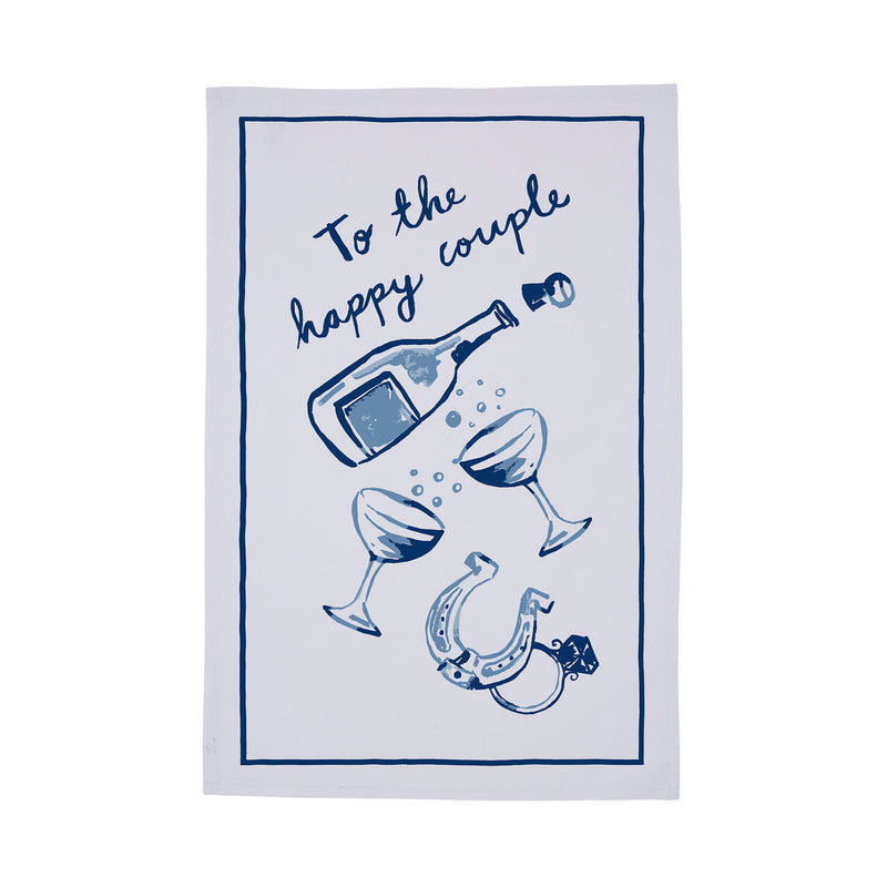 Happy Couple' Cotton Tea Towel