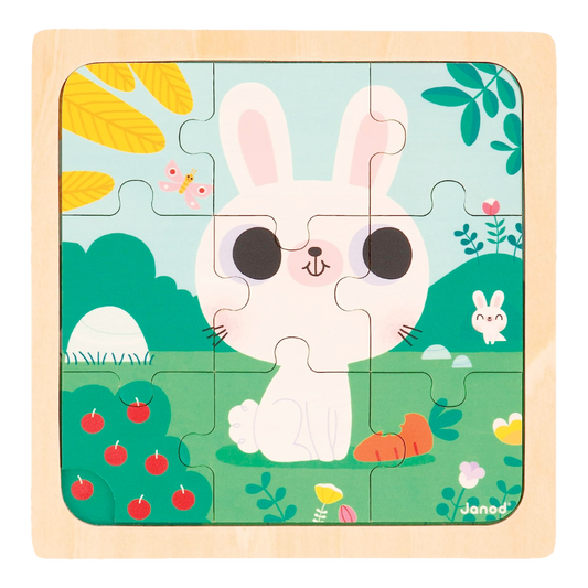 Janod 9pc "White Rabbit" Puzzle