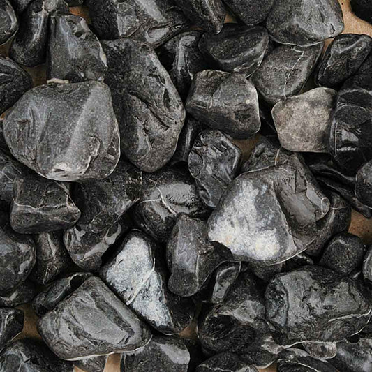 Ebony Black Cobbles 30-60mm