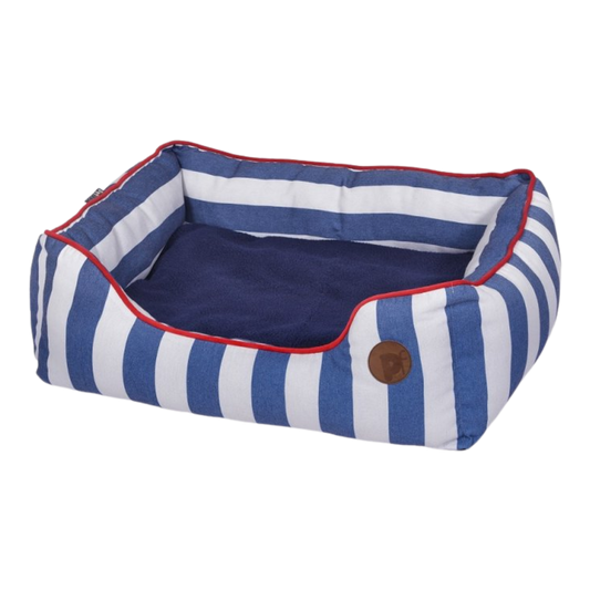 Petface - Nautical Stripe Square Bed