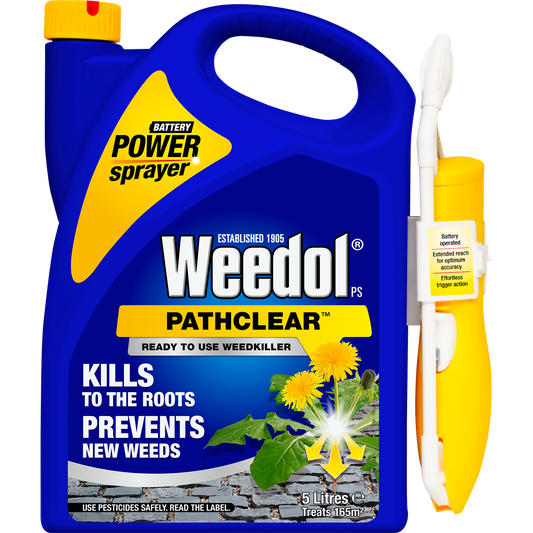 Weedol Battery Power Sprayer Pathclear Weedkiller 5L