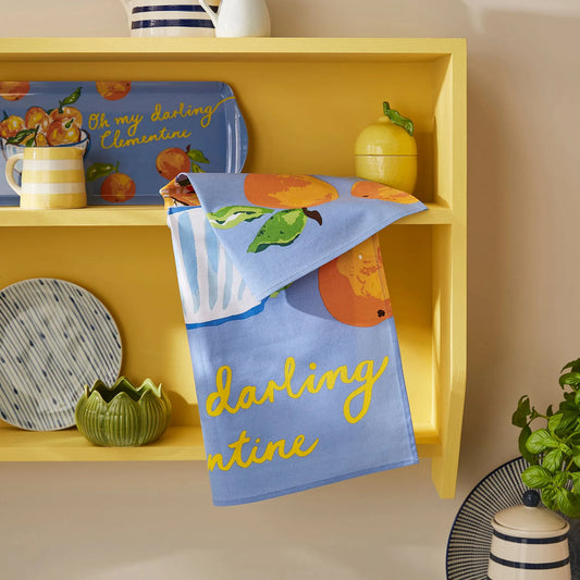 'Oh my darling Clementine' Tea Towel