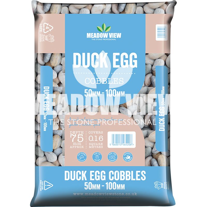 Duck Egg Cobbles 50-100mm