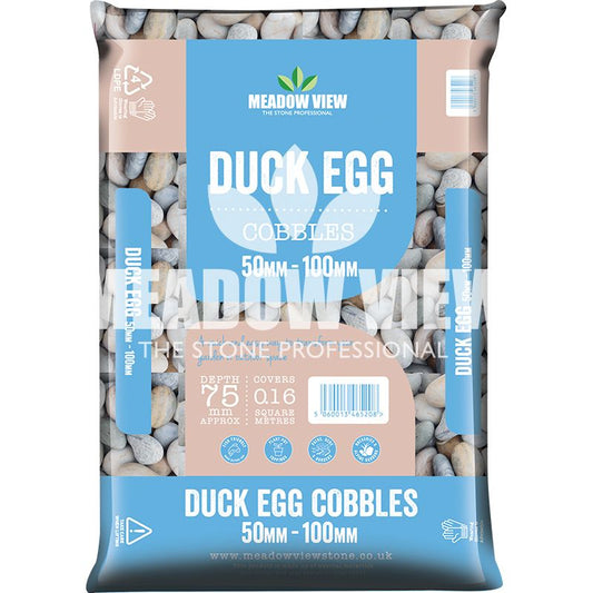 Duck Egg Cobbles 50-100mm