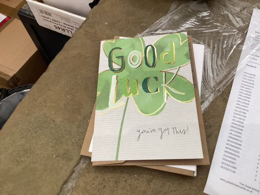The Great British Card Company - Good Luck Four Leaf Clover