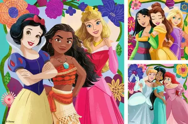 Disney Princess 3 X 49 Pc Puzzle