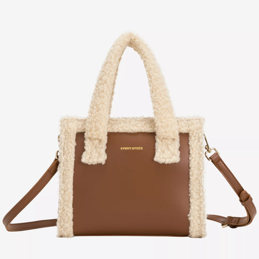 Square Shearling Grab Bag