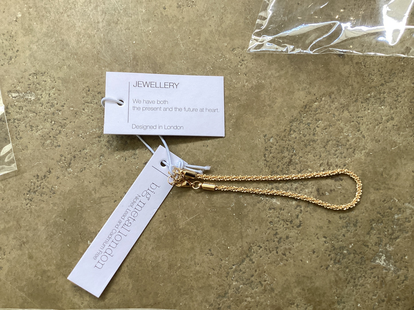 Big Metal London Panama Twisted Rope Bracelet Gold