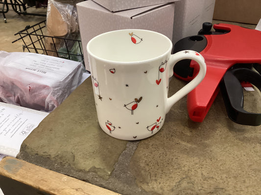 Belly Button Fine Bone China Robin Mug