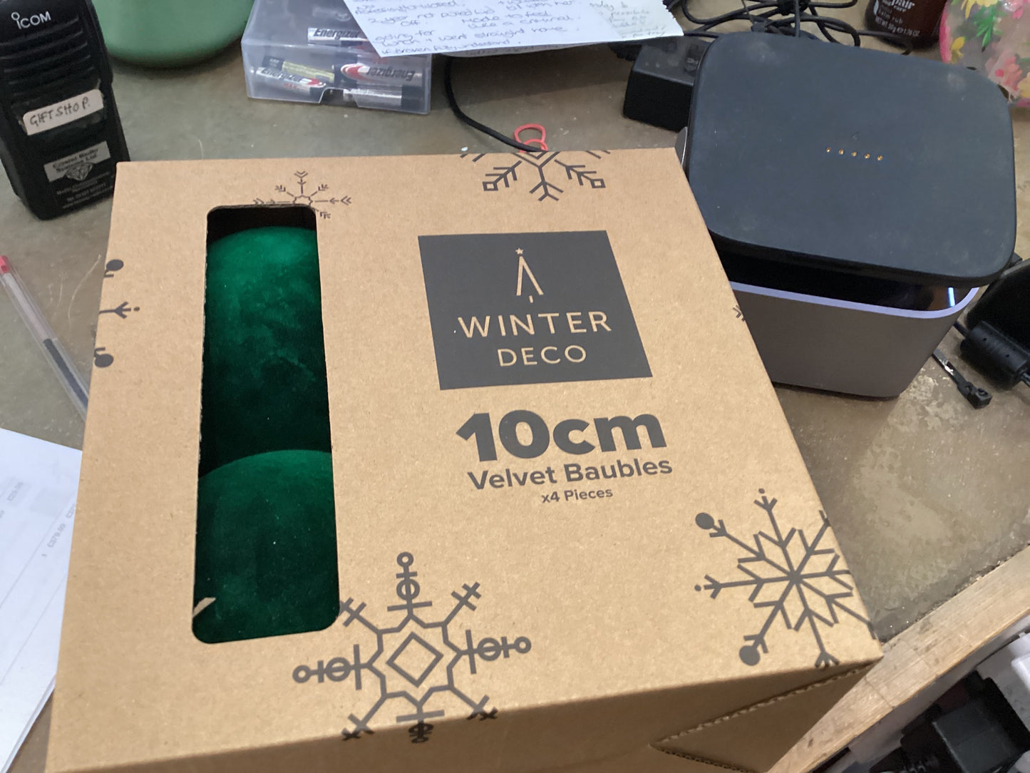 APAC Green 10cm Velvet Baubles Pack