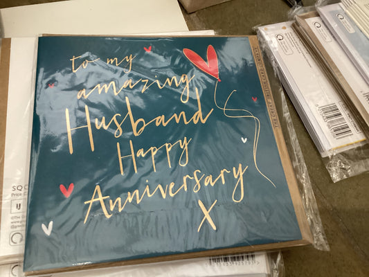 The Great British Card Co - My Amazing Husband Happy Anniversary