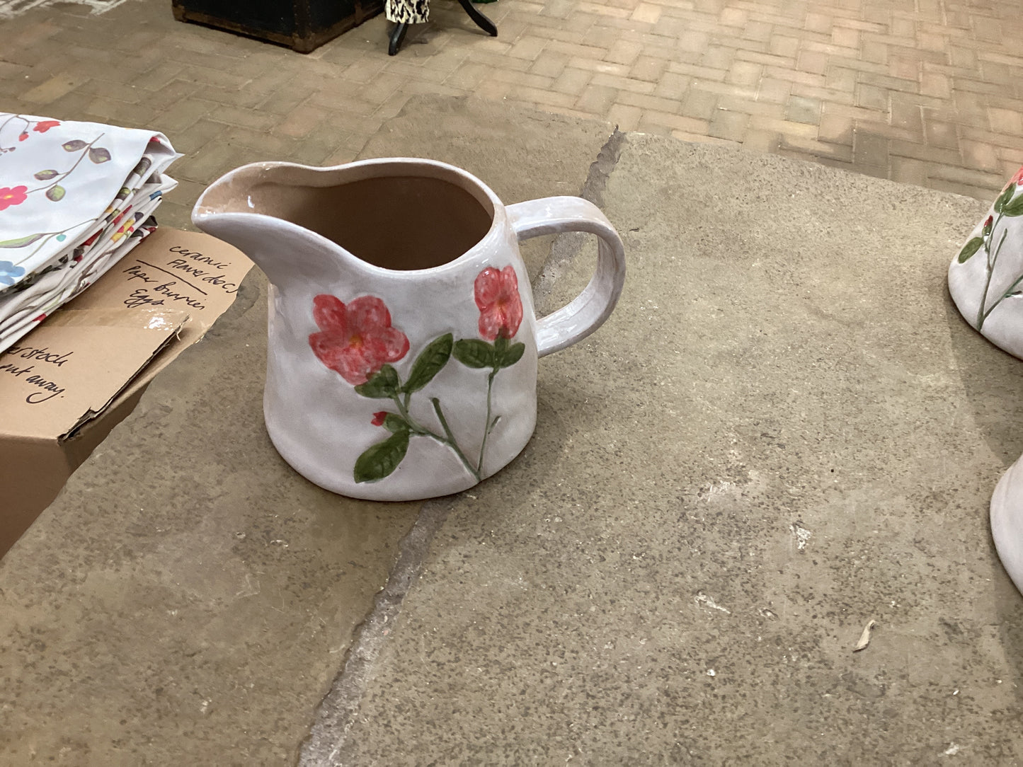 Gisela Graham Stoneware Jug - Meadow