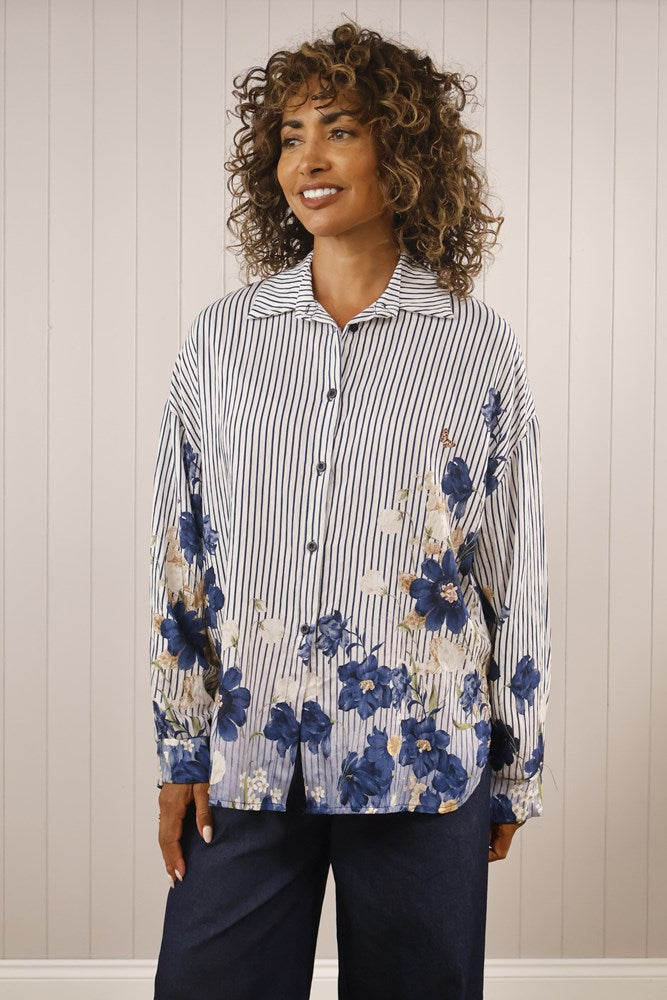 Floral Striped Shirt