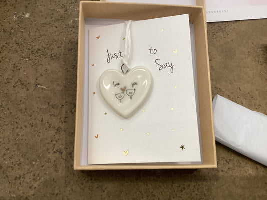 Belly Button Boxed Ceramic Love You Decoration