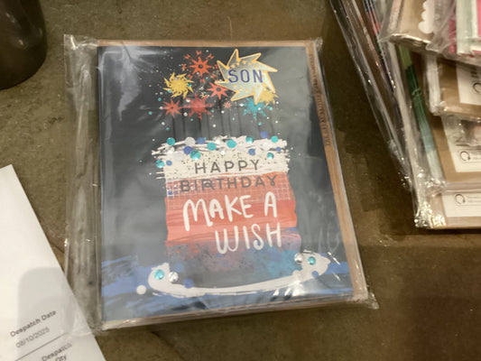 The Great British Card Co - Happy Birthday Son Make A Wish
