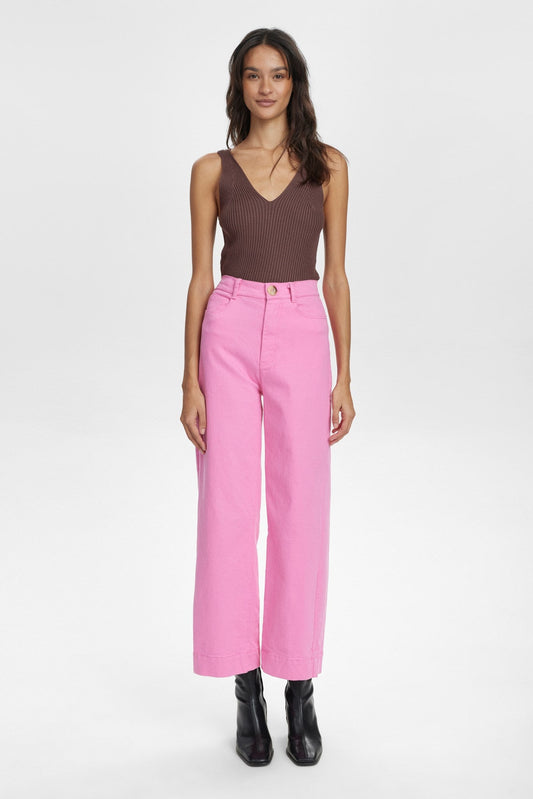 Nululu Cropped Pants Pink