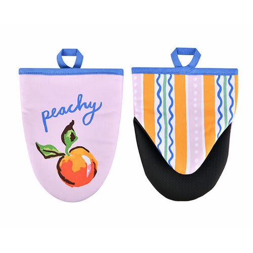 'Life is Peachy' Microwave Mitts