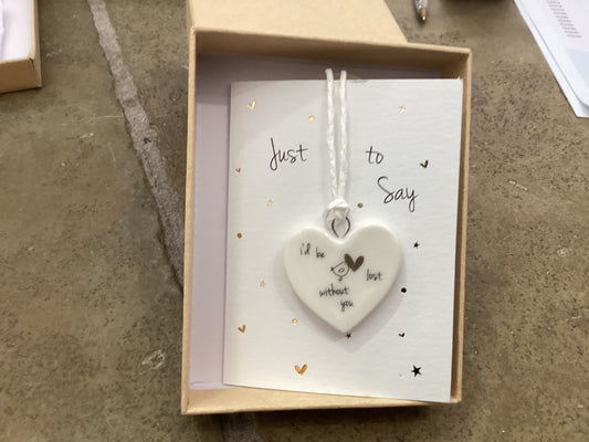 Belly Button Ceramic Decoration - I’d Be Lost Without You