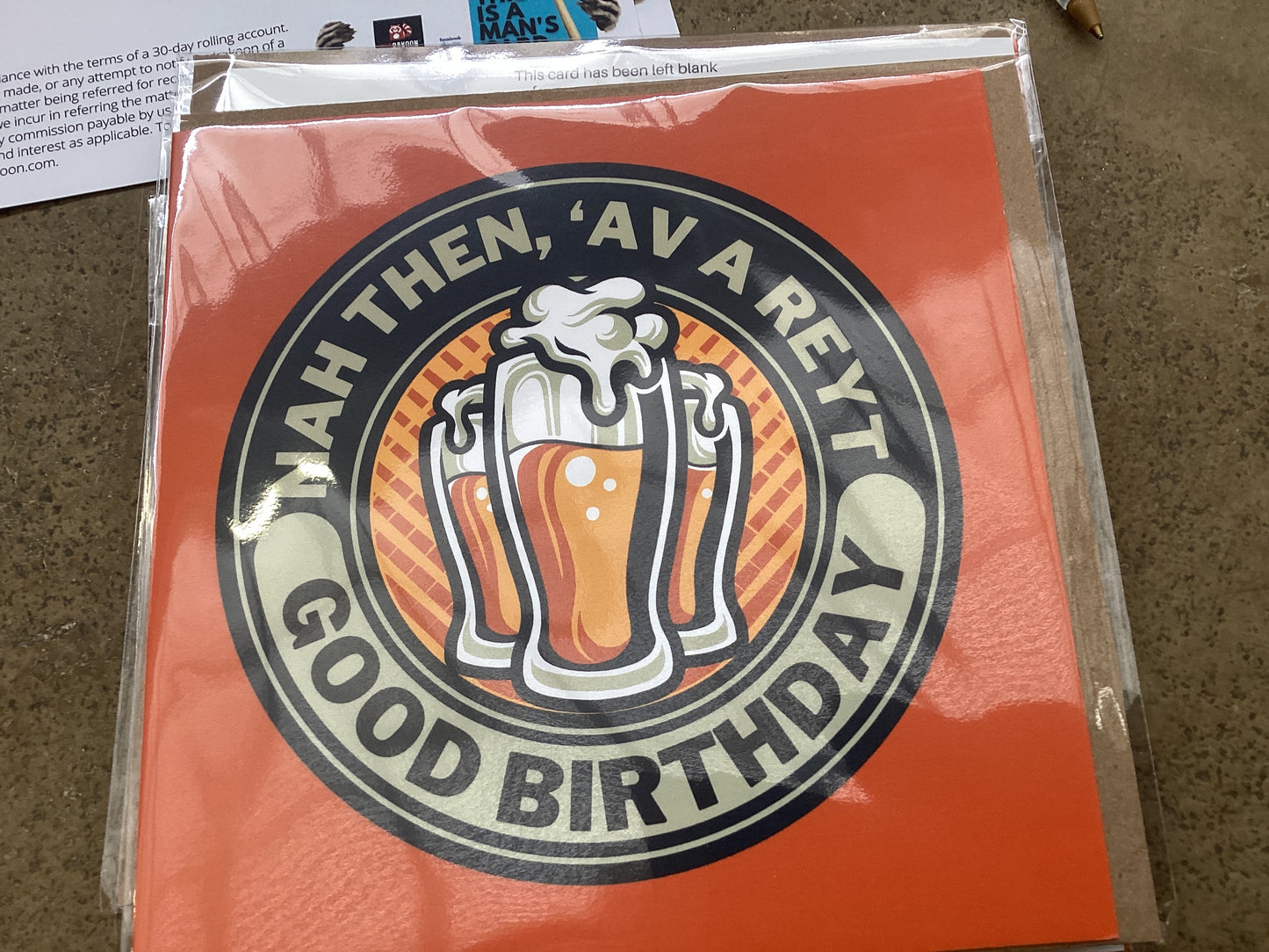 Red Rakoon Greeting Cards - Nah Then, Good Birthday
