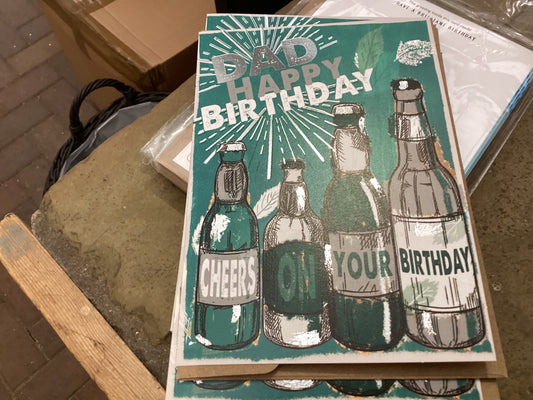 The Great British Card Co - Dad Happy Birthday Beer Bottles