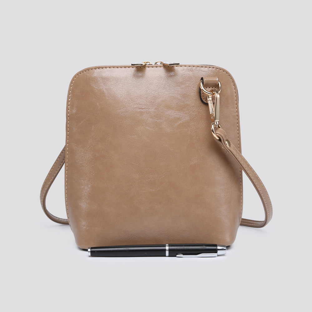 Faux Leather Over Shoulder Pocketbook