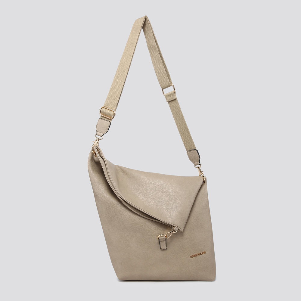 Faux Leather Droop Top Over Shoulder Handbag