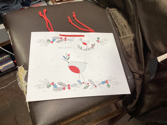 Belly Button Gift Gift Bag Jolly Jingles Robin