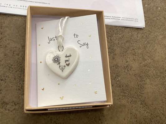 Belly Button Ceramic Decoration Thank You