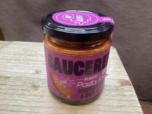 Saucerer - Roasted Aubergine & Spicy Harissa Pasta Sauce