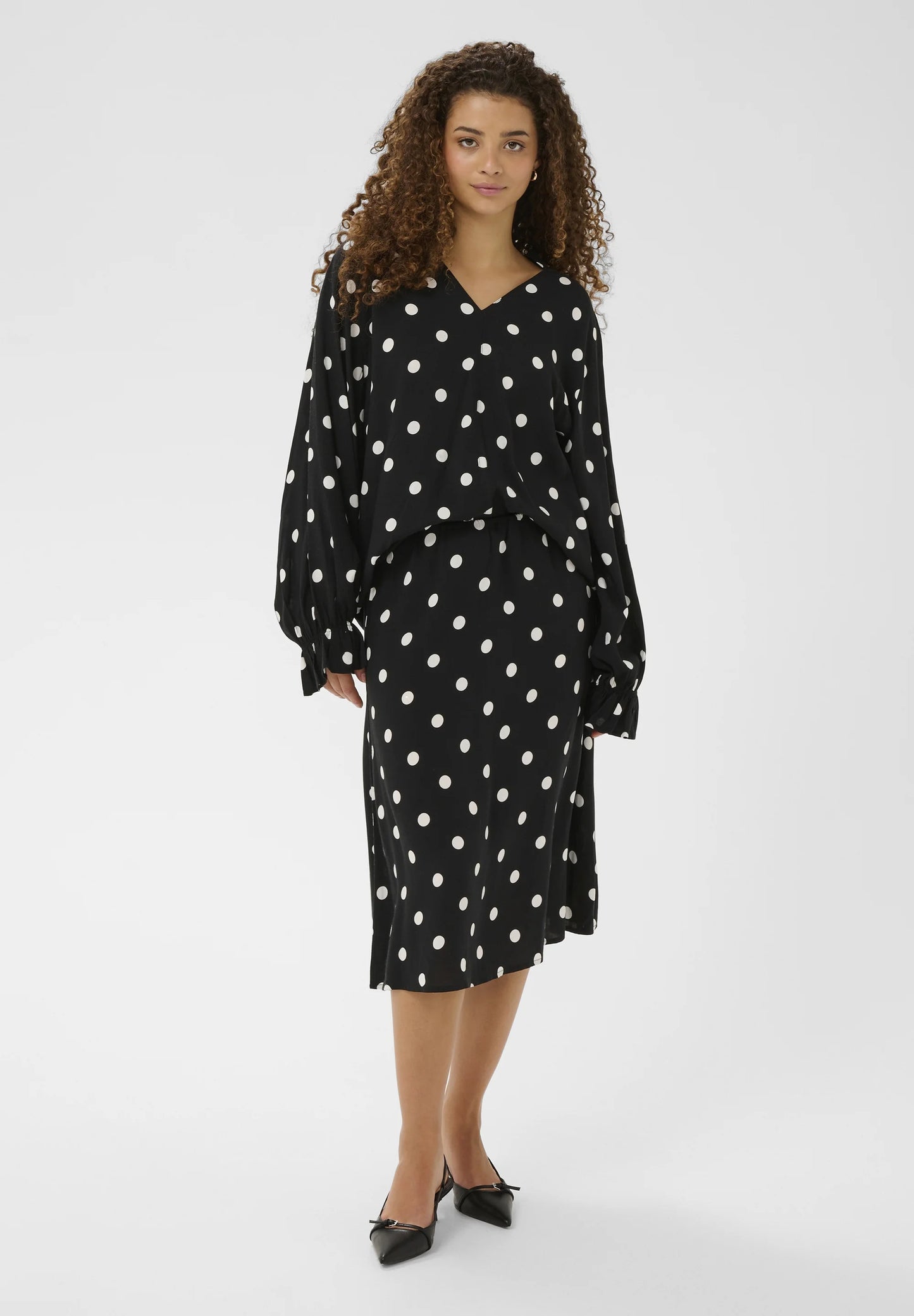 Saint Tropez Paice SZ Skirt - Black Ice Big Dot