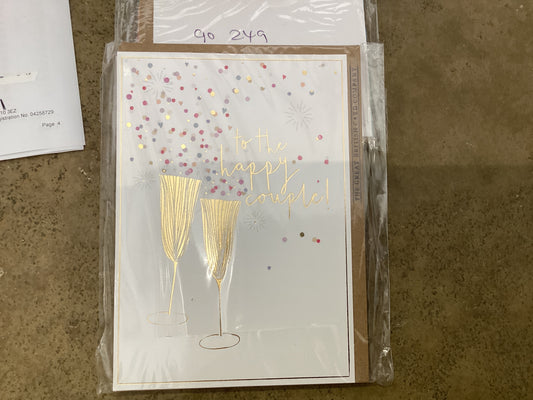 Great British Card Co -  Gold Flutes and Confetti - To The Happy Couple