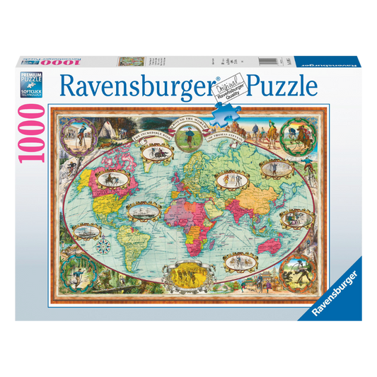 Ravensburger 1000pc "Bicycle Ride Around The World" Jigsaw Puzzle