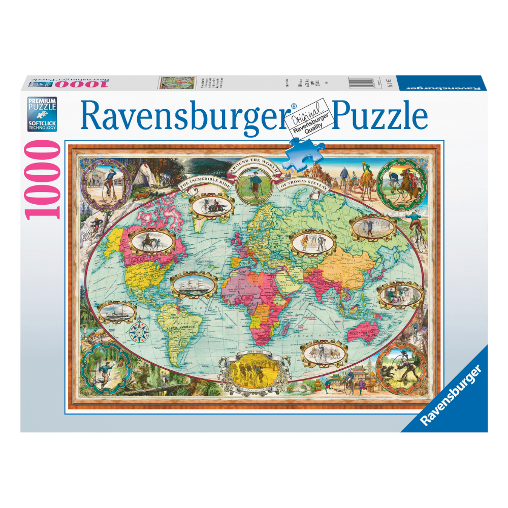 Ravensburger 1000pc "Bicycle Ride Around The World" Jigsaw Puzzle