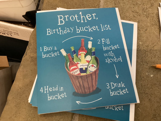The Great British Card Co - Brother Birthday Bucket List