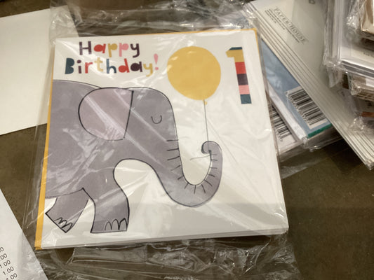 The Great British Card Co - Age 1 Elephant