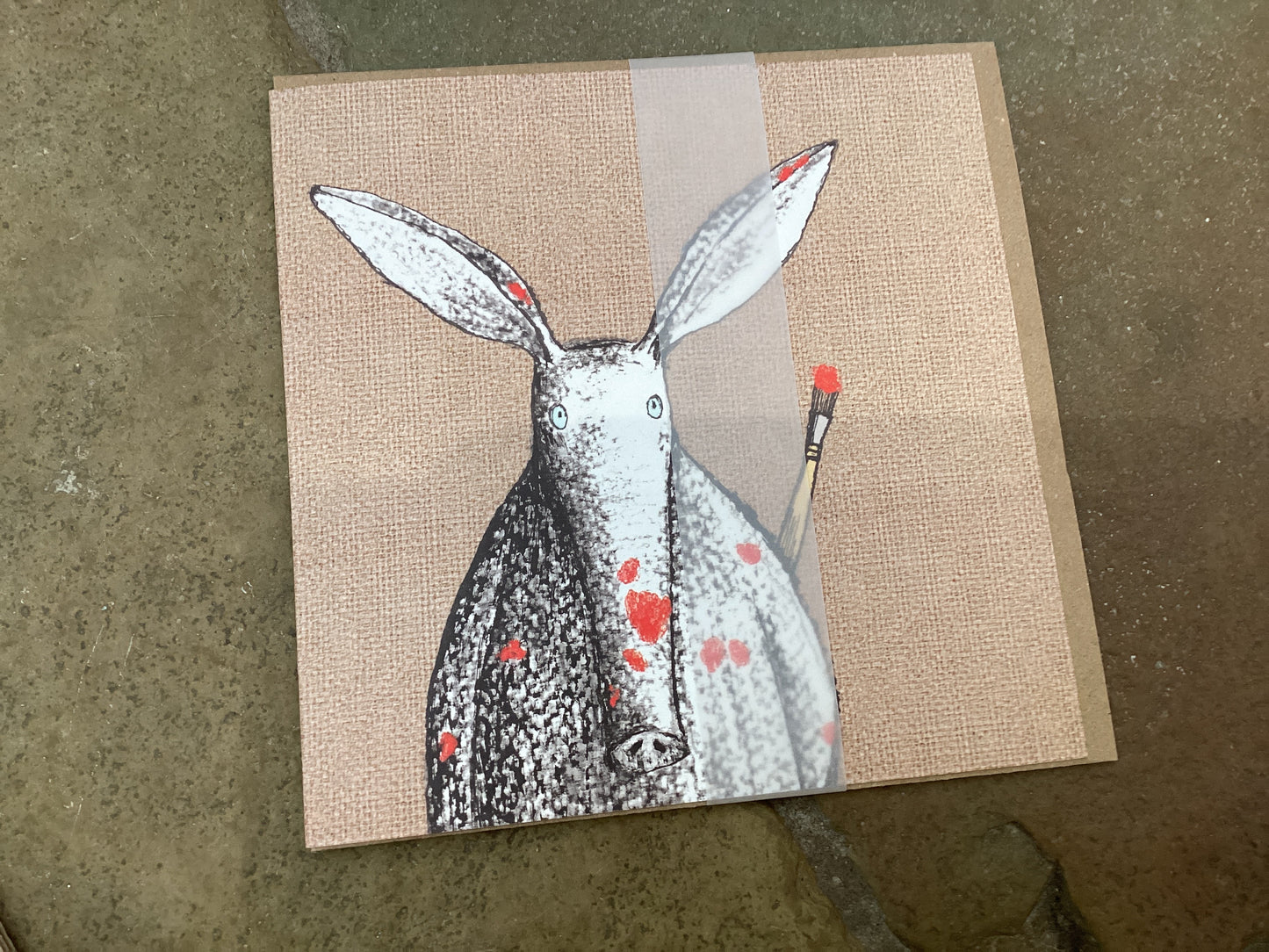 Paper Bird Greeting Card Cats in- Artvark