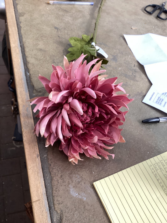 Gisela Graham Chrysanthemum Stem - Dusty Pink