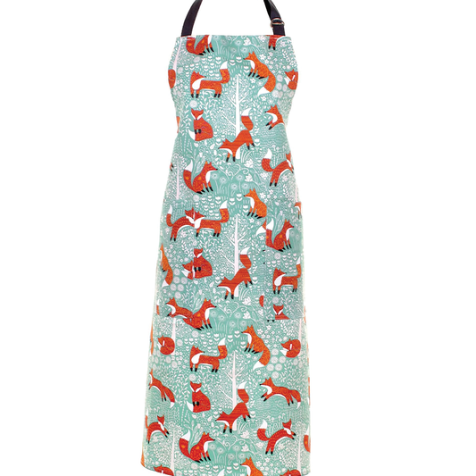 'Foraging Fox' Cotton Apron