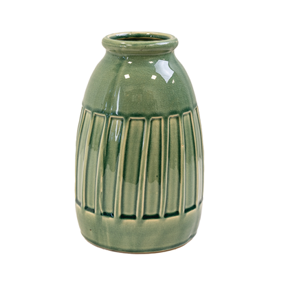 Mid-Century Green Ceramic Vase