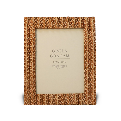 Rustic Leaves Resin Picture Frame 5" x 7"