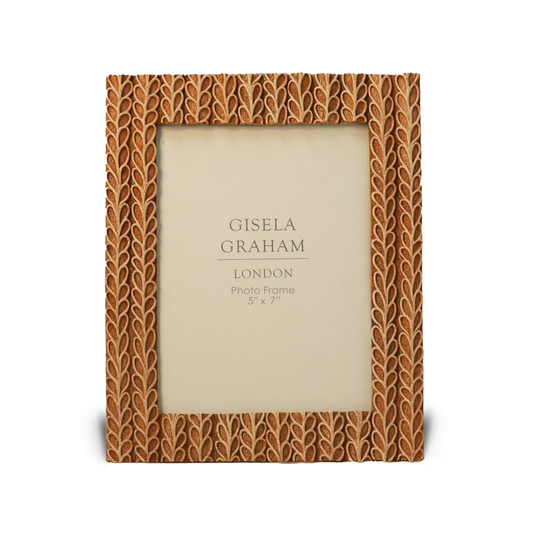 Rustic Leaves Resin Picture Frame 5" x 7"