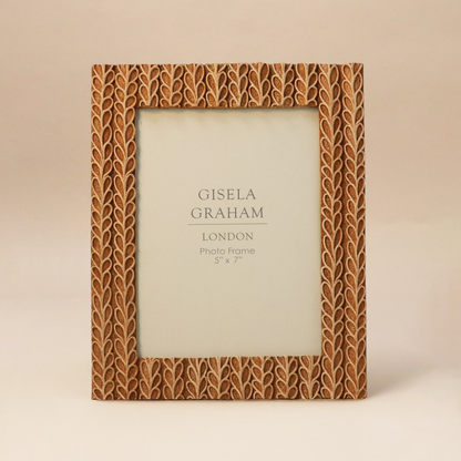 Rustic Leaves Resin Picture Frame 5" x 7"