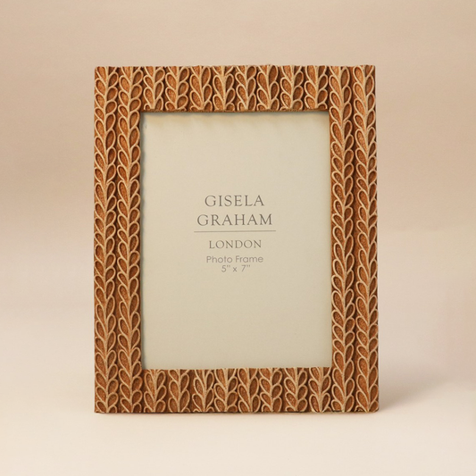 Rustic Leaves Resin Picture Frame 5" x 7"