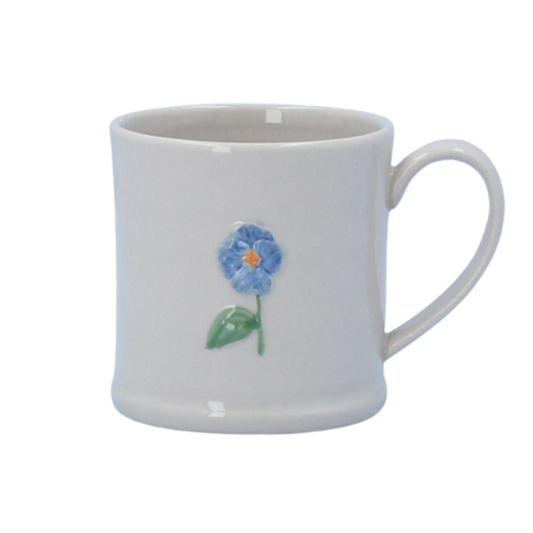Gisela Graham Stoneware Mini Mug - Blue Viola