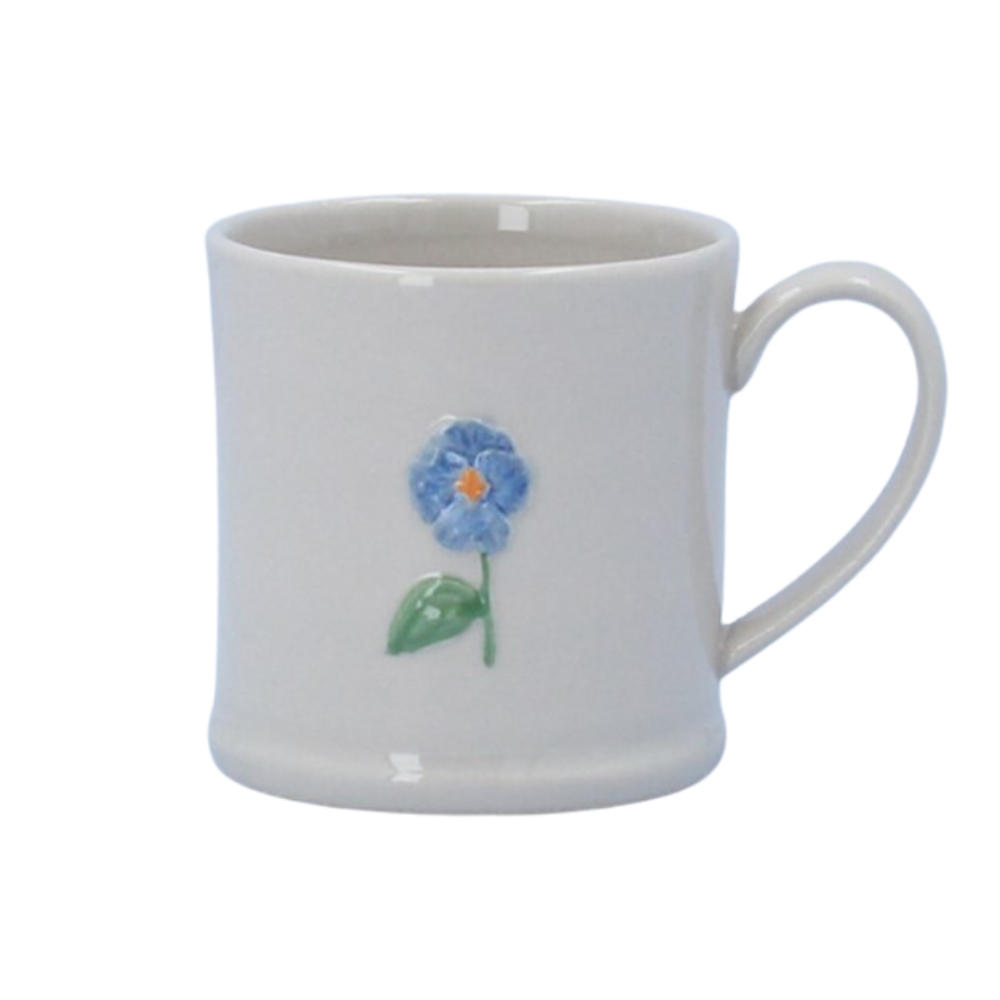 Gisela Graham Stoneware Mini Mug - Blue Viola