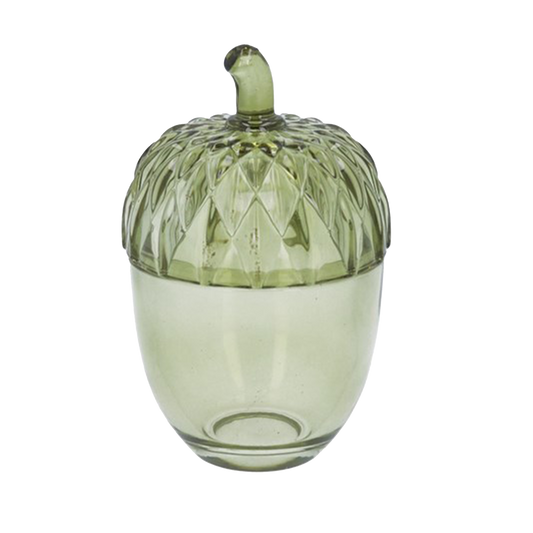 Acorn Glass Trinket Pot