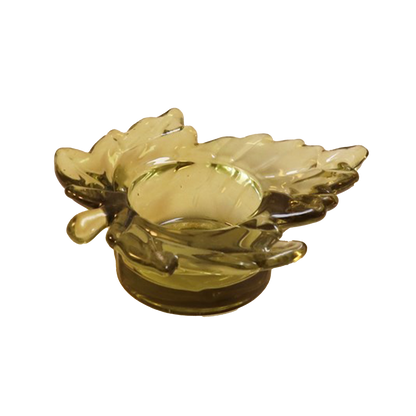 Glass Maple Leaf Tealight Holder